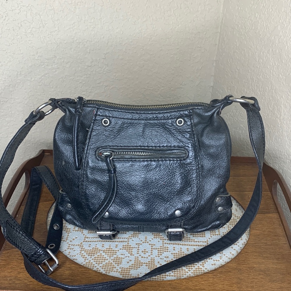 Nine West Vintage America Leather Crossbody black